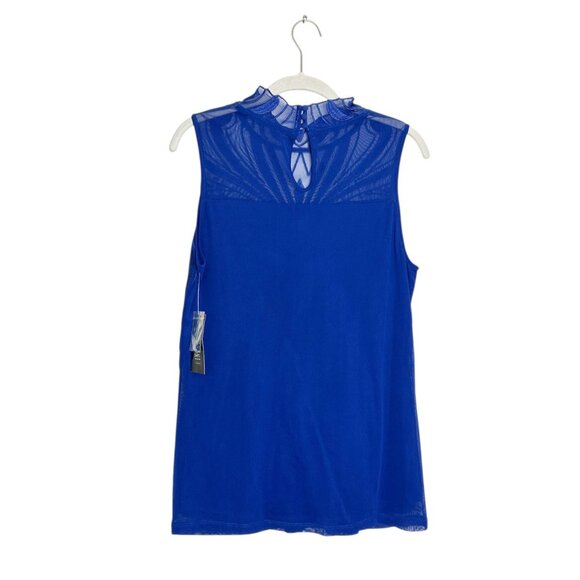 INC International Concepts Embroidered Sleeveless Top in Blue - Sz XL - New - Picture 2 of 8